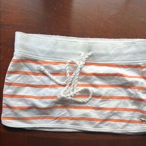Victoria's Secret Orange and White Mini Skirt